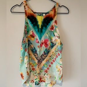 Rory Beca Colorful Silk Sarti Tanktop - Women’s Medium